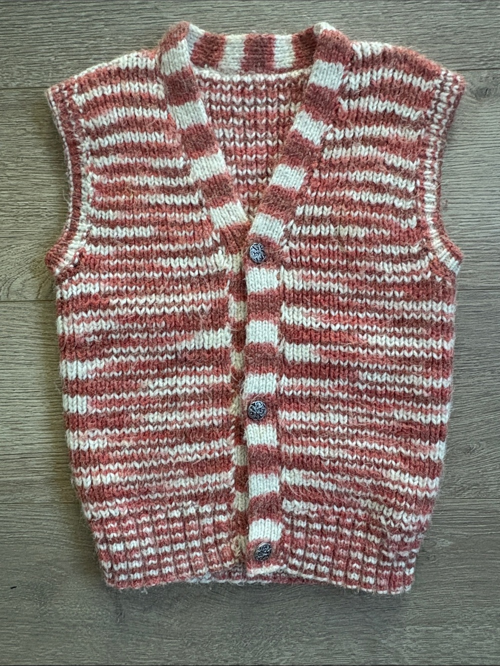 Handcrafted Knit Sweater Vest – Kids Size 6/7